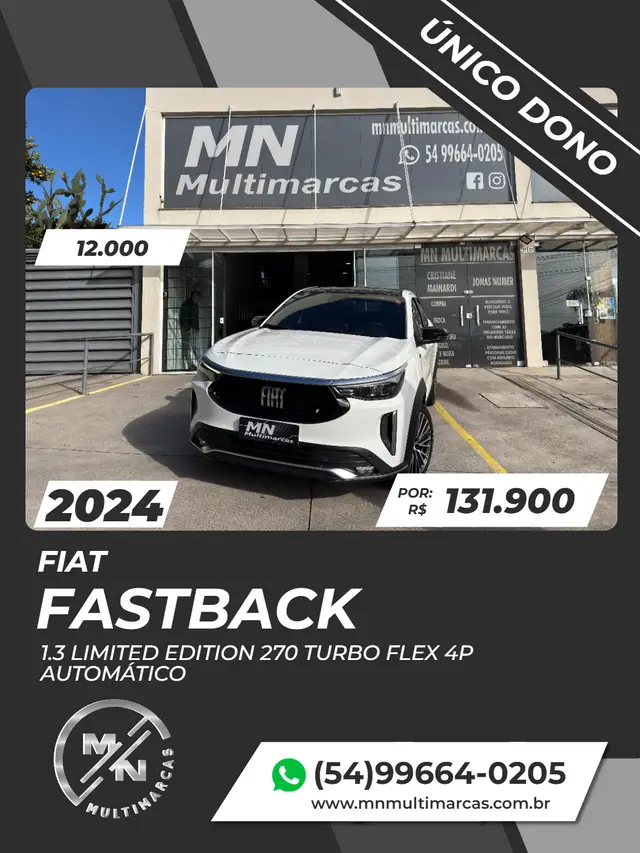 Carro Fiat Fastback 2024 Limited Edition Powered by Abarth