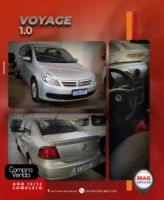 Carro Volkswagen Voyage 2012 1.0 Total Flex
