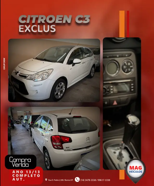 Carro Citroën C3 2013 Exclusive 1.6 16V (Flex)