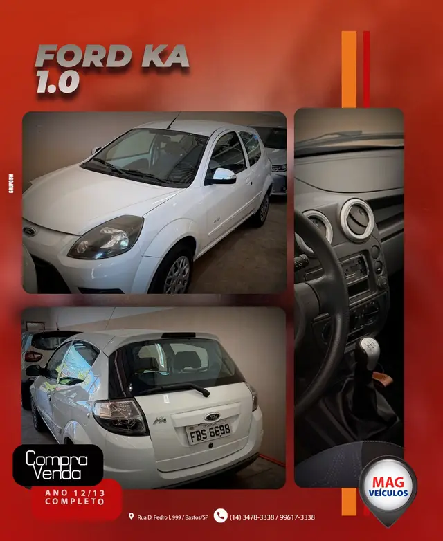 Carro Ford Ka 2013 Ka 1.0 RoCam SE