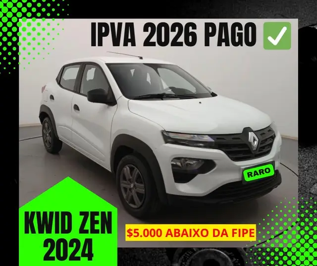 Carro Renault Kwid 2024 Zen 1.0 12v SCe (Flex)