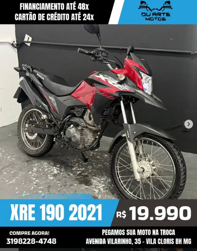Moto Honda XRE 190 2021 (ABS) (Flex)