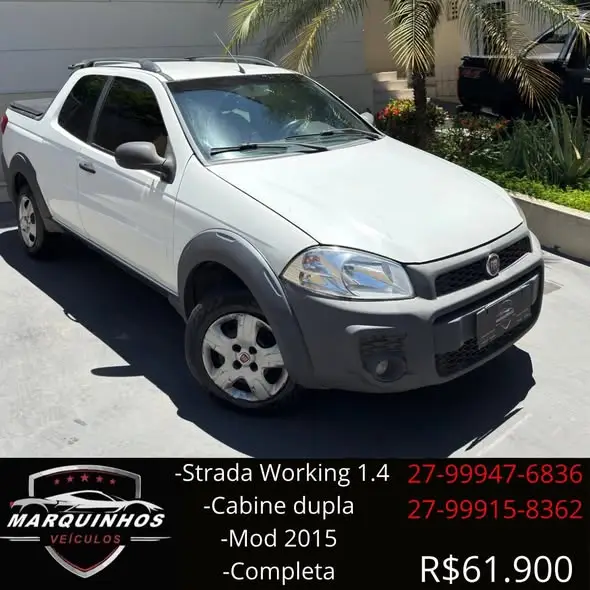 Carro Fiat Strada 2015 Working 1.4 (Flex) (Cabine Dupla)