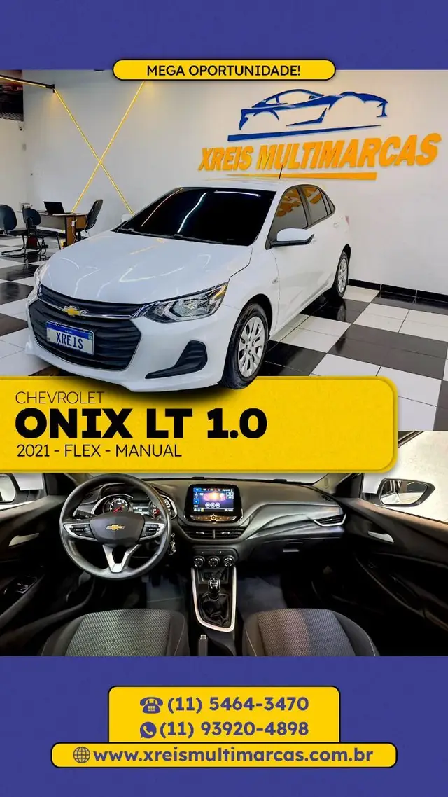 Carro Chevrolet Onix 2021 LT 1.0 (Flex)