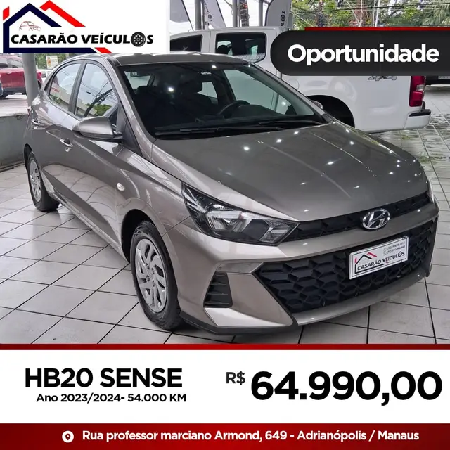 Carro Hyundai HB20 2024 Sense 1.0 (Mec.)