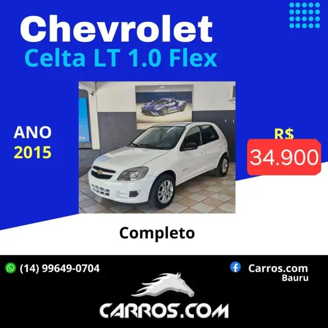 Carro Chevrolet Celta 2015 LT 1.0 (Flex)
