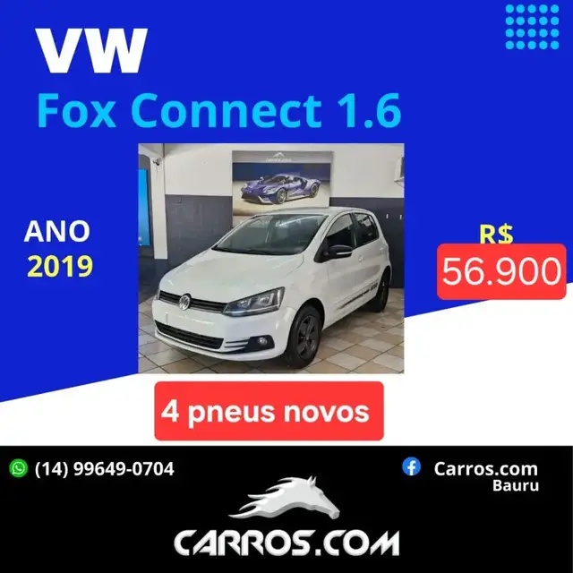 Carro Volkswagen Fox 2019 1.6 MSI Connect (Flex)