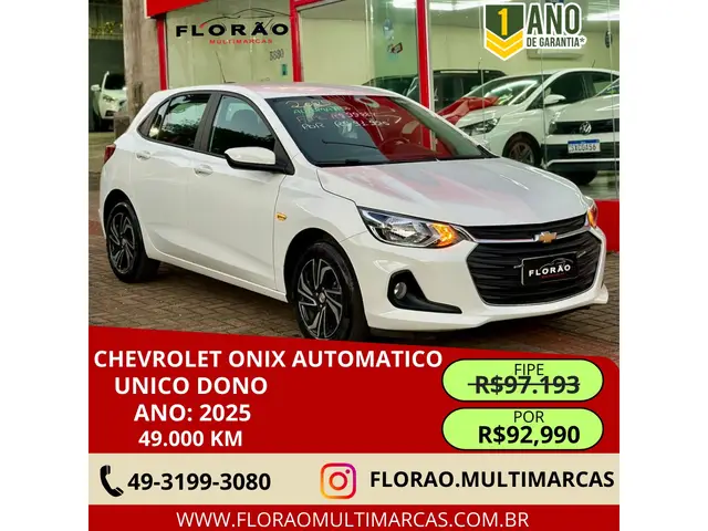 Carro Chevrolet Onix 2025 LT 1.0 Turbo (Aut.)