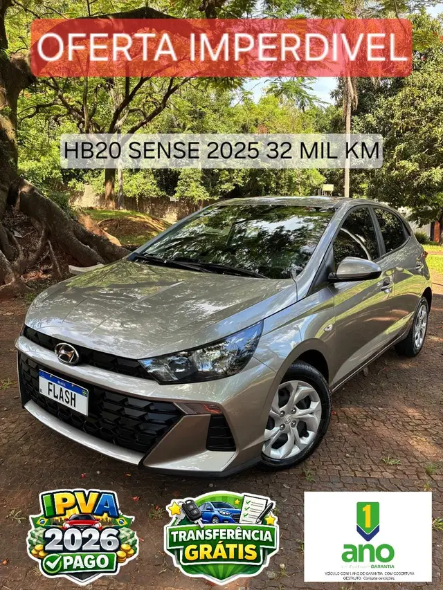 Carro Hyundai HB20 2025 Sense Plus 1.0 (Mec.)