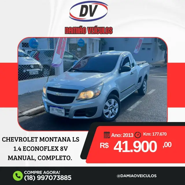 Carro Chevrolet Montana 2013 LS 1.4 (Flex)