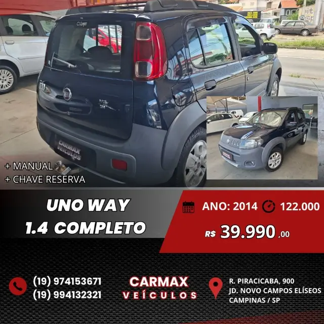Carro Fiat Uno 2014 Way 1.4 8V (Flex) 4p