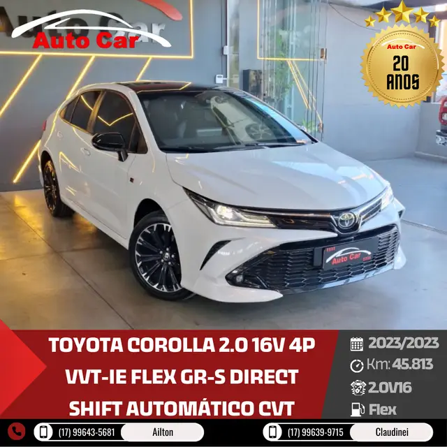 Carro Toyota Corolla 2023 GR-S 2.0 Flex