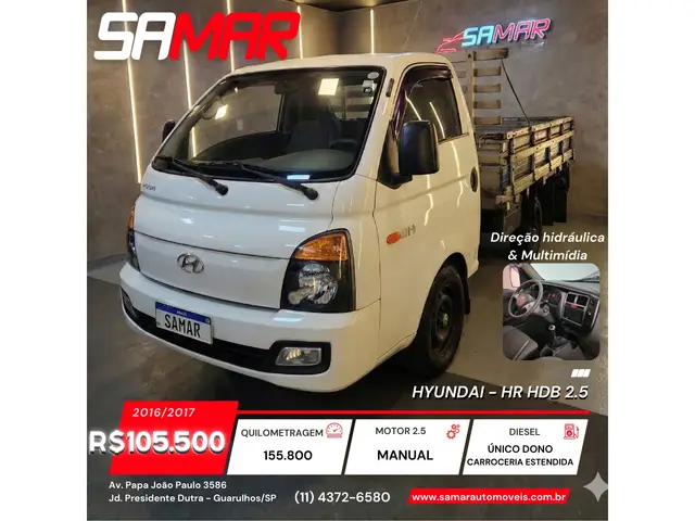 Caminhão Hyundai HR 2017 2.5 CRDi Longo sem Caçamba