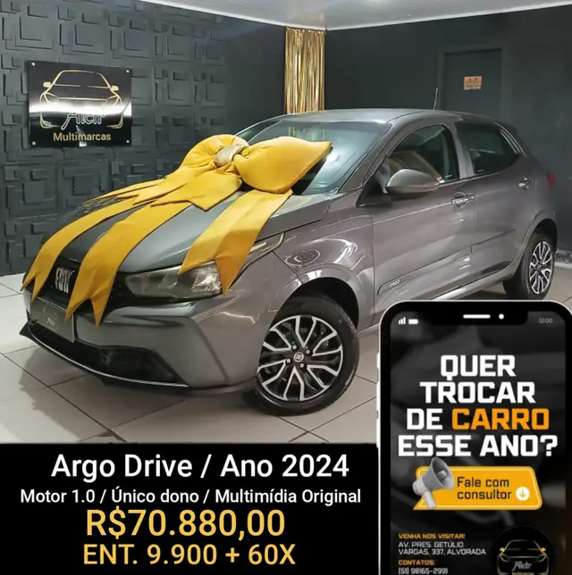 Carro Fiat Argo 2024 Drive 1.0