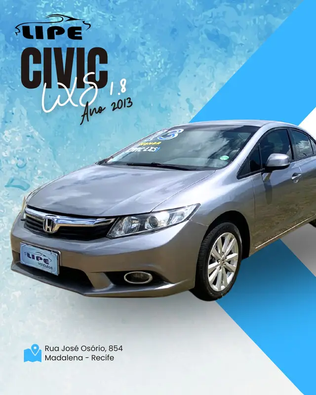 Carro Honda Civic 2013 New  LXS 1.8 16V i-VTEC (Flex)
