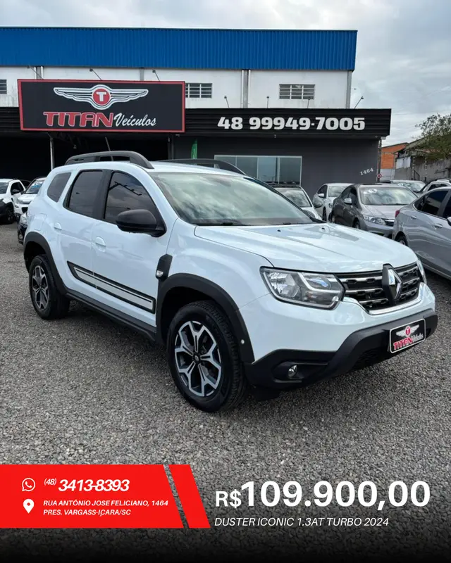 Carro Renault Duster 2024 Iconic 1.3 Turbo (Flex) (Aut.)