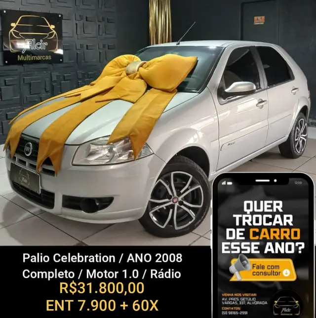 Carro Fiat Palio 2008 Fire 1.0 8V
