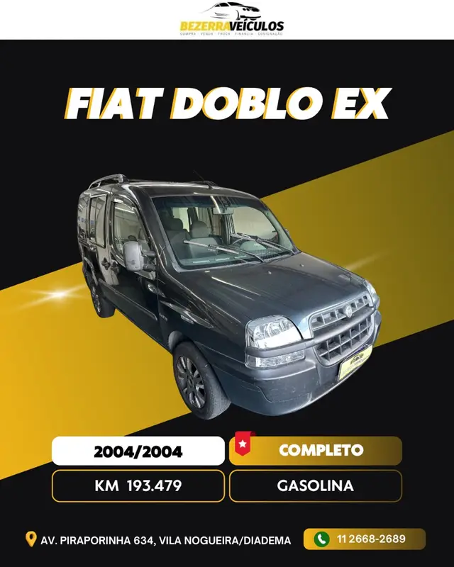 Carro Fiat Doblò 2004 EX 1.3 16V Fire