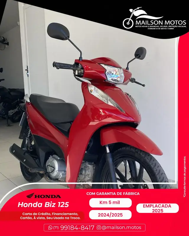 Moto Honda Biz 125 2025 EX