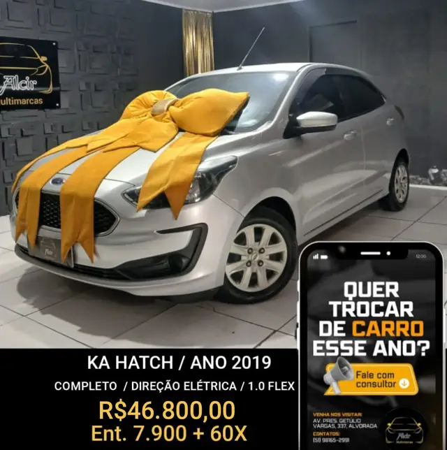 Carro Ford Ka 2019 1.0 SEL TiVCT Flex 5p