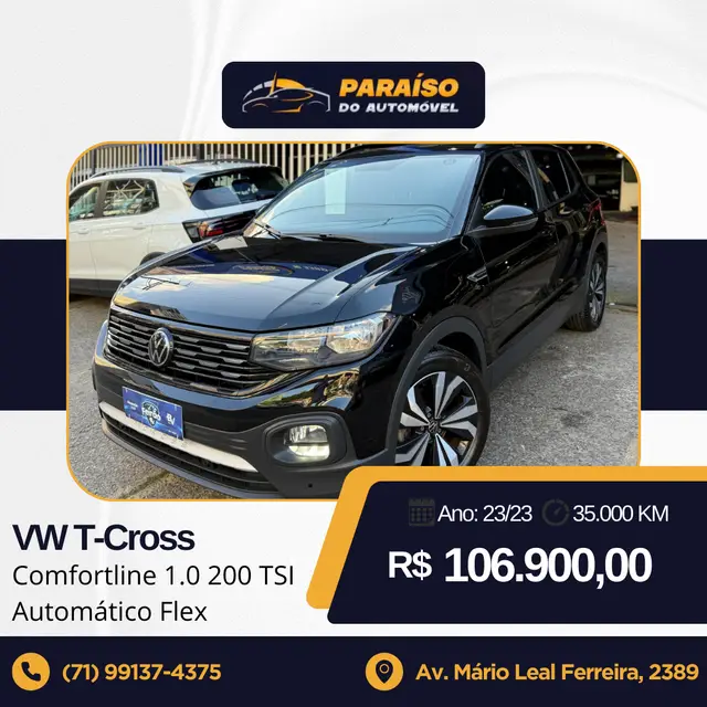 Carro Volkswagen T-Cross 2023 1.0 200 TSI Comfortline (Aut) (Flex)