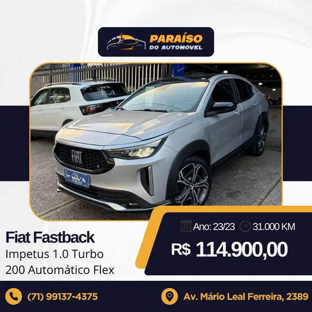 Carro Fiat Fastback 2023 Impetus Turbo 200 (Flex) (Aut)
