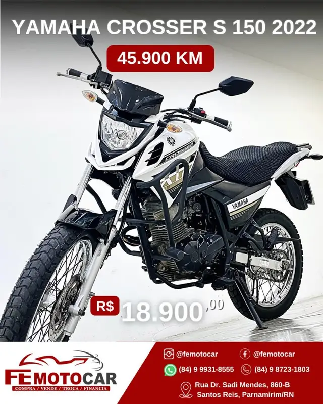 Moto Yamaha XTZ 150 Crosser 2022 S