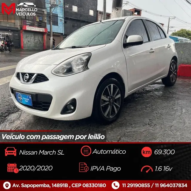 Carro Nissan March 2020 1.6 16V SL CVT (Flex)