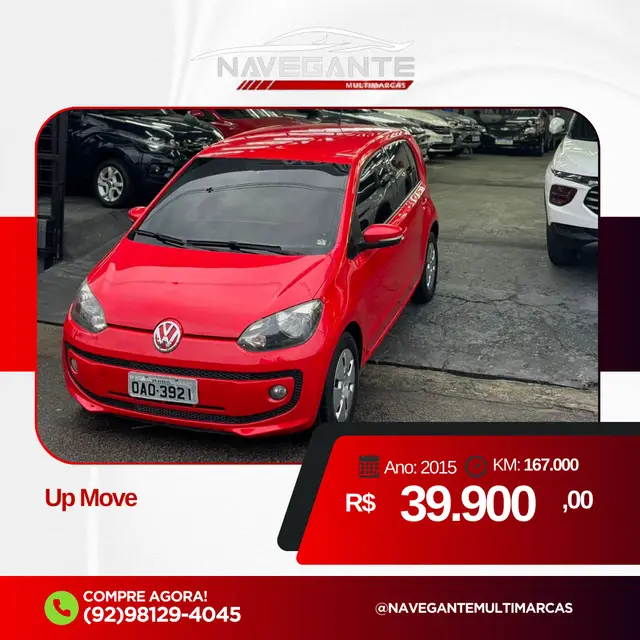 Carro Volkswagen Up! 2015 1.0 12v E-Flex move up! I-Motion 4p