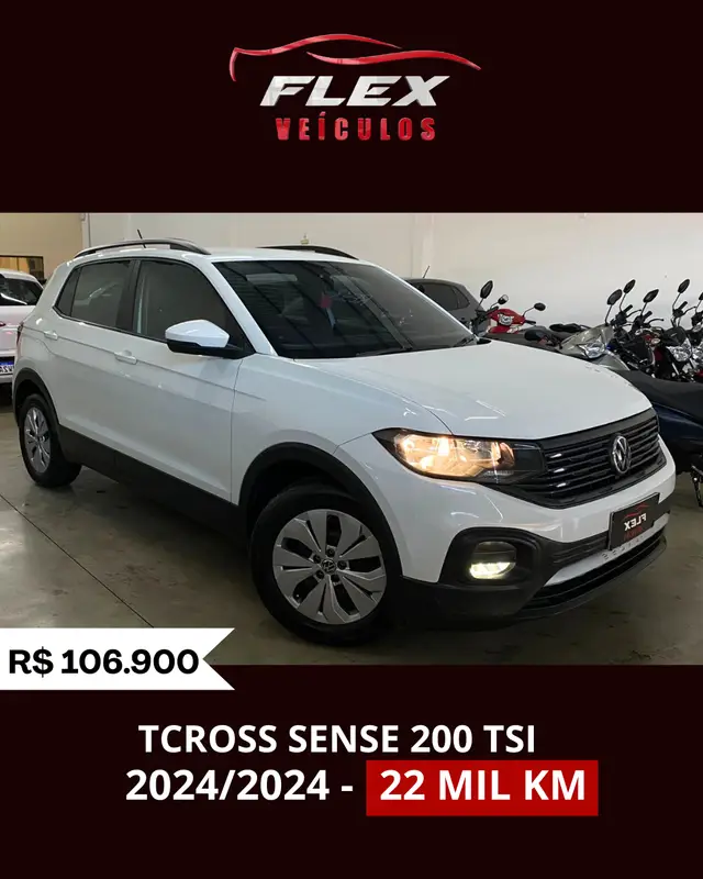 Carro Volkswagen T-Cross 2024 1.0 200 TSI Sense (Aut) (Flex)