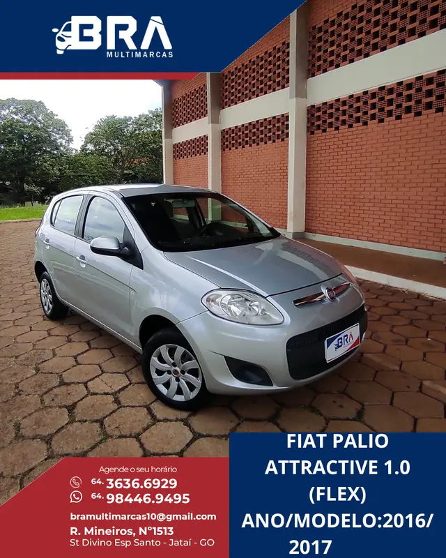 Carro Fiat Palio 2017 Attractive 1.0 Evo (Flex)