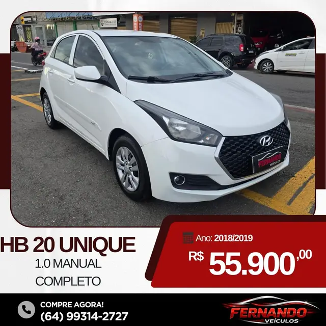 Carro Hyundai HB20 2019 1.0 Unique (Flex)