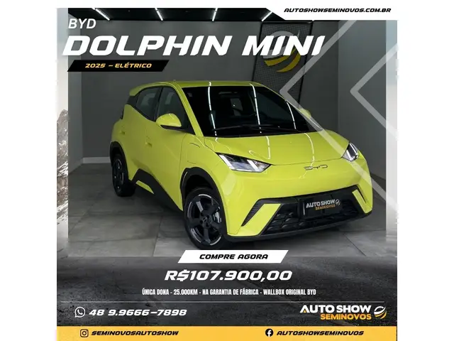 Carro BYD Dolphin Mini 2025 Elétrico