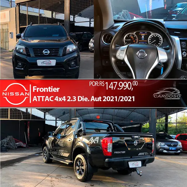 Carro Nissan Frontier 2021 2.3 CD Turbo Attack TDI Auto 4x4
