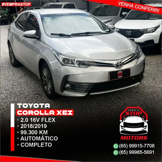 Carro Toyota Corolla 2019 2.0 XEi Multi-Drive S (Flex)