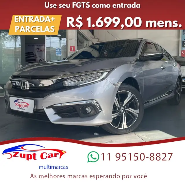 Carro Honda Civic 2018 1.5 Touring Turbo Aut