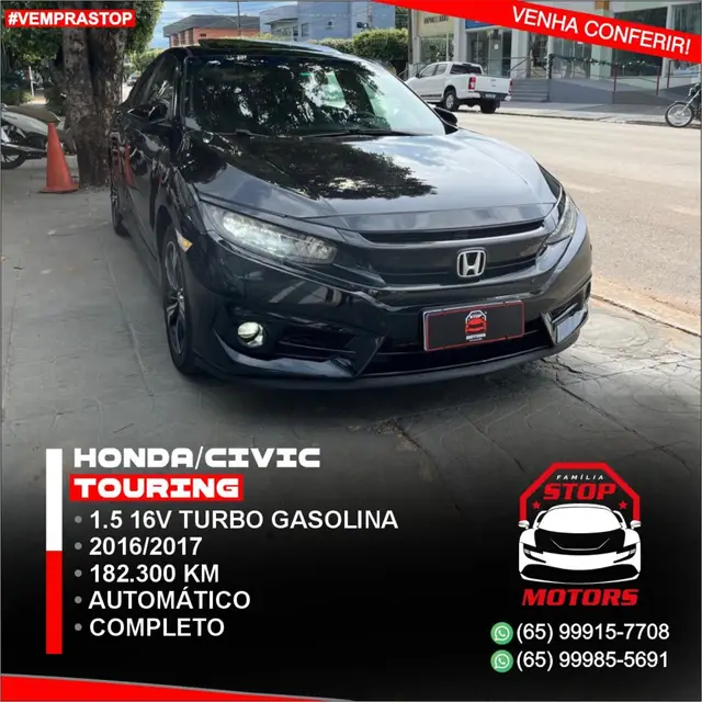 Carro Honda Civic 2017 Touring 1.5 Turbo CVT