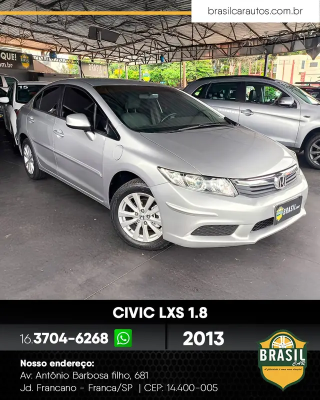 Carro Honda Civic 2013 New  LXS 1.8 16V i-VTEC (Aut) (Flex)