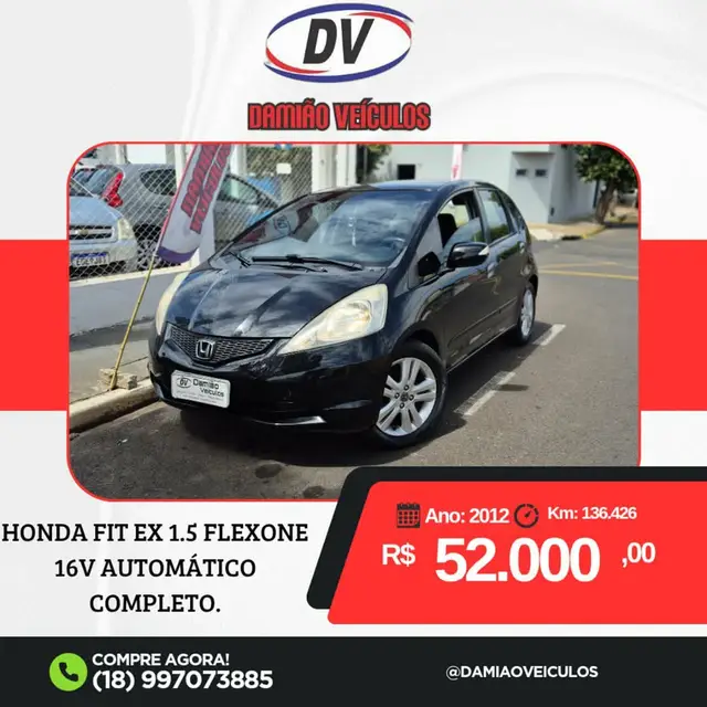 Carro Honda Fit 2012 1.5 16v EX CVT (Flex)