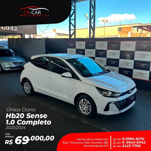 Carro Hyundai HB20 2024 Sense 1.0 (Mec.)