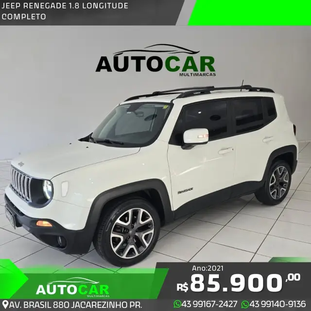 Carro Jeep Renegade 2021 Longitude 1.8 4x2 (Aut) (Flex)