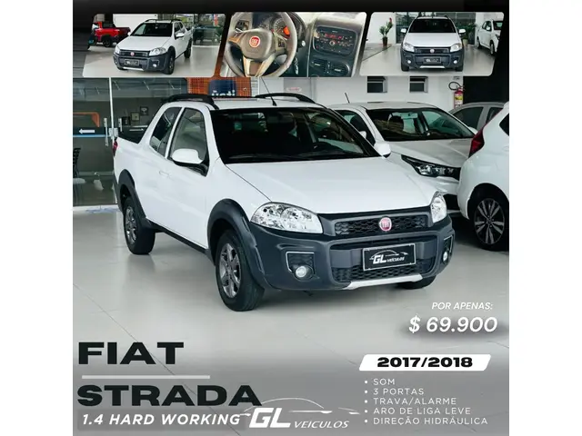 Carro Fiat Strada 2018 Hard Working 1.4 (Flex) (Cabine Dupla)