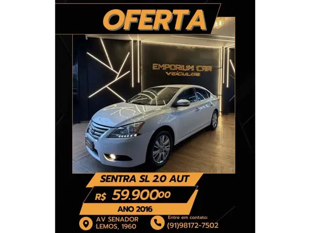 Carro Nissan Sentra 2016 SL 2.0 16V CVT (Flex)