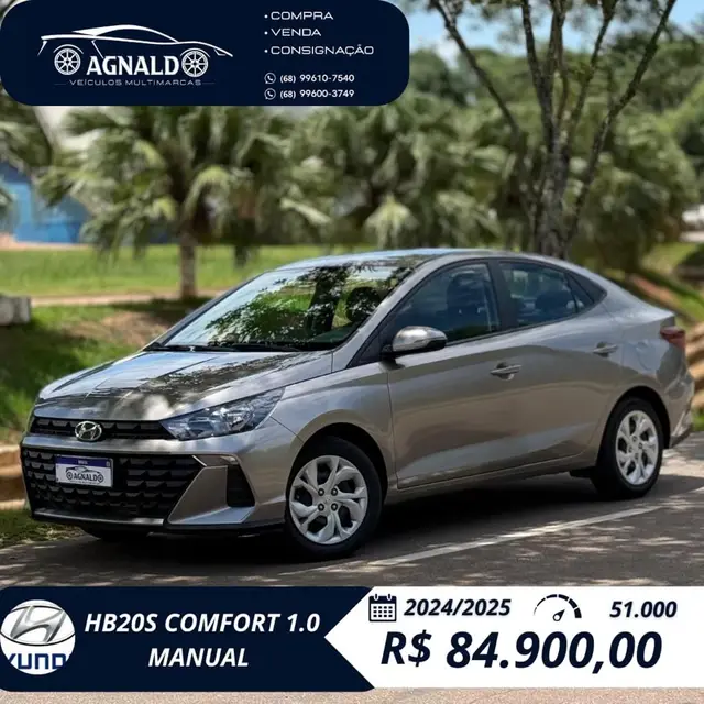 Carro Hyundai HB20S 2025 Comfort Plus 1.0