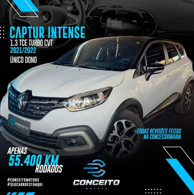 Carro Renault Captur 2022 Intense 1.3 Turbo CVT