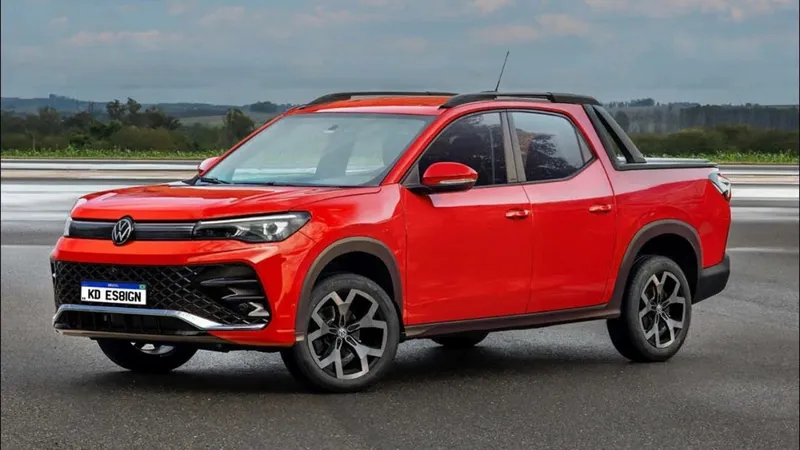 Nova picape da Volkswagen terá duas opções de cabine e três versões no Brasil 
