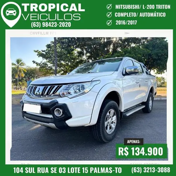 Carro Mitsubishi L200 Triton Sport 2017 Sport 2.4 DID-H HPE-S Top 4WD (Aut)