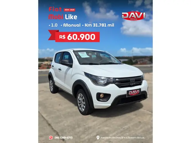 Carro Fiat Mobi 2025 Like 1.0