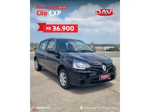 Carro Renault Clio 2016 Expression 1.0 16V (Flex)