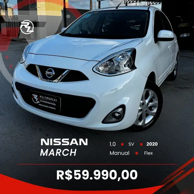 Carro Nissan March 2020 1.0 12V SV (Flex)